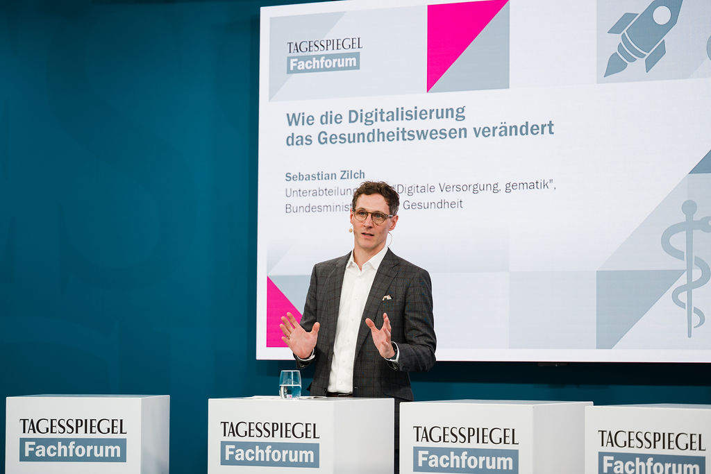 Unterabteilungsleiter Sebastian Zilch aus dem BMG. Foto: Lena Ganssmann/Verlag Der Tagesspiegel