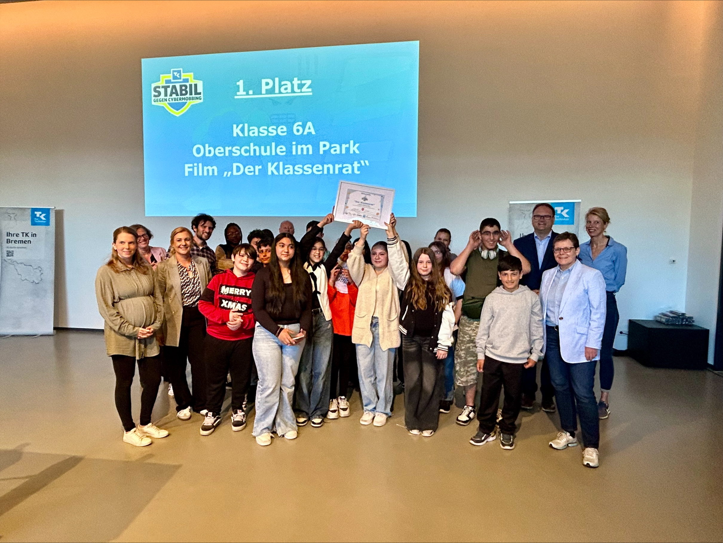 Über den 1. Platz konnte sich die Klasse 6A der Oberschule im Park freuen.