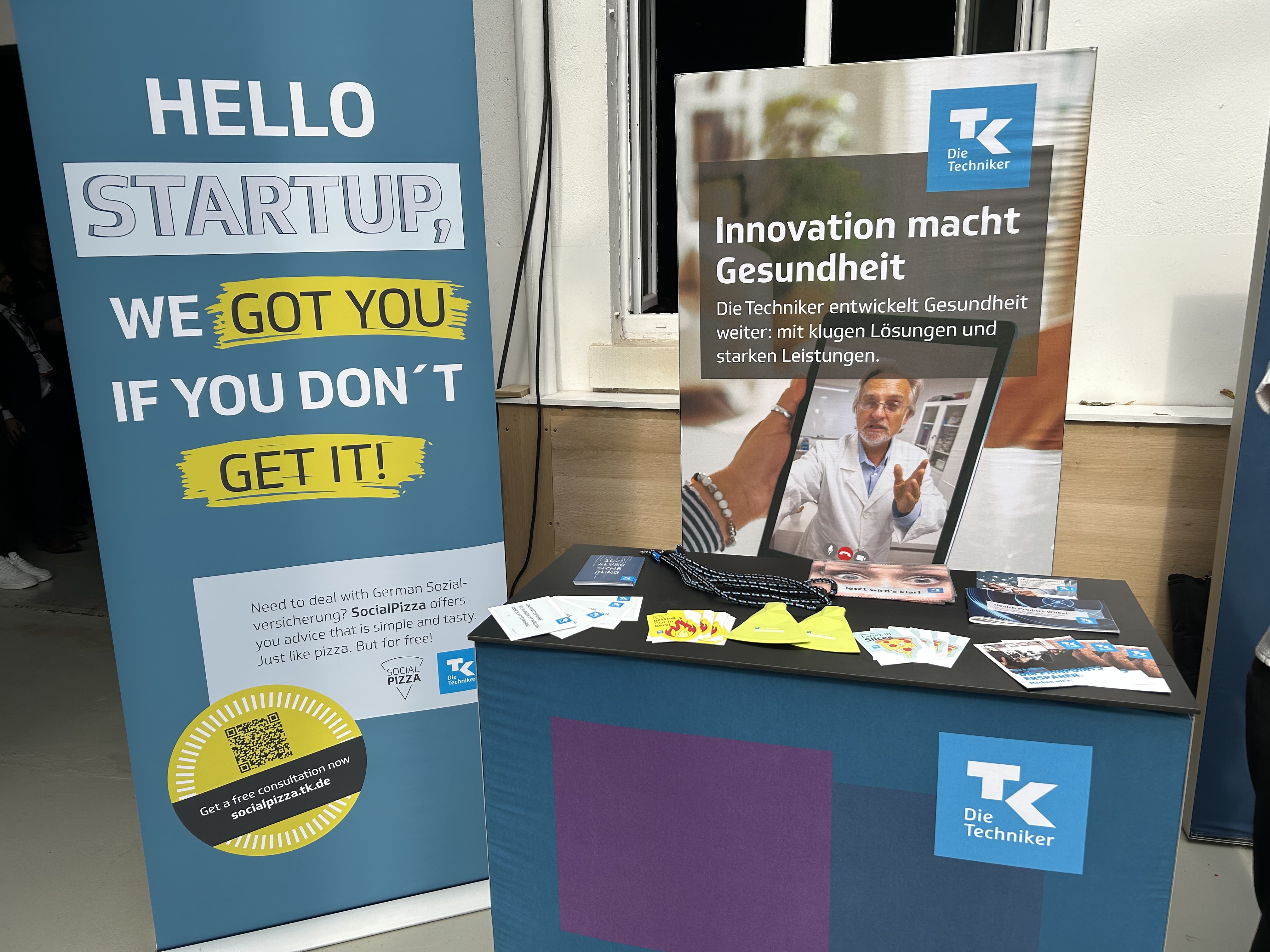 Am Infostand der TK konnten sich Start-ups informieren...