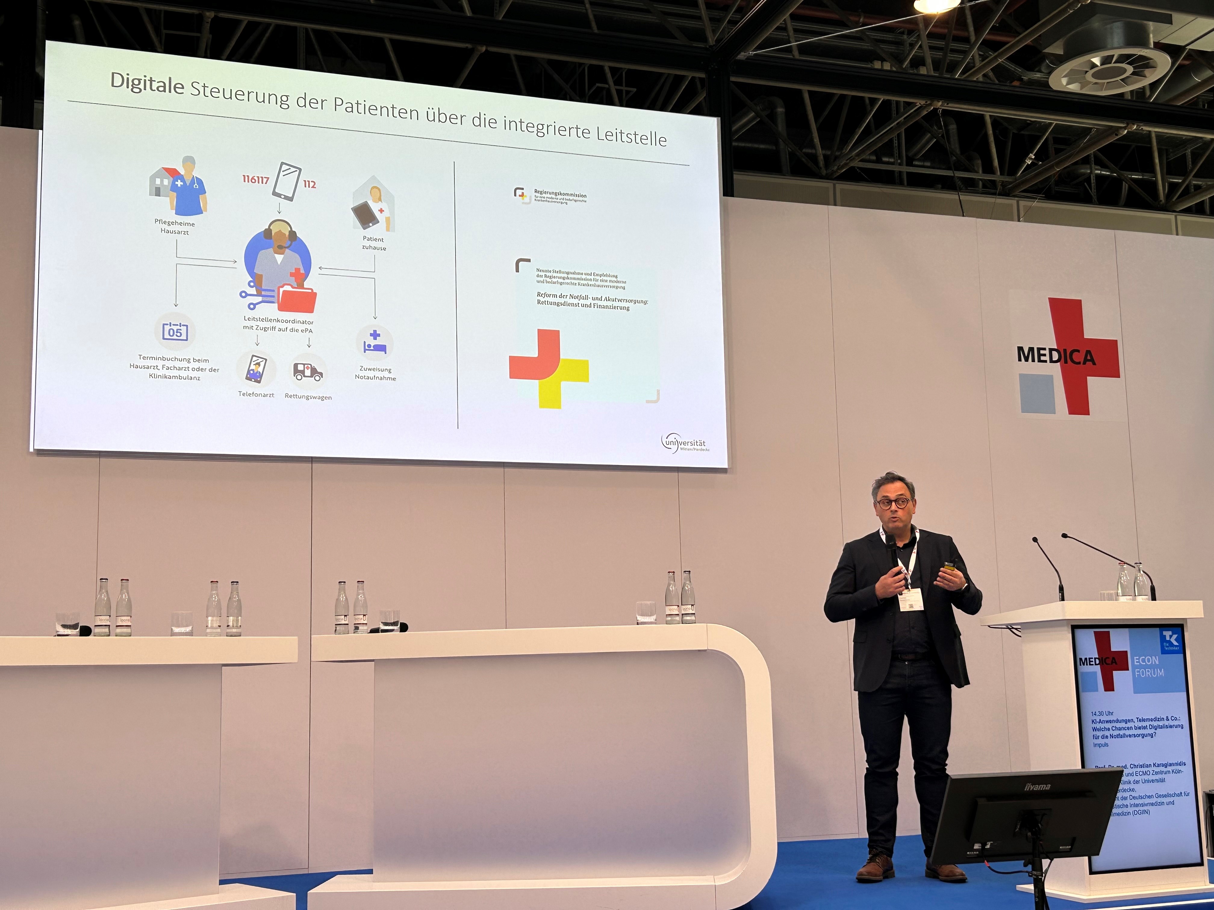 Prof. Dr. Christian Karagiannidis auf dem Medica Econ Forum