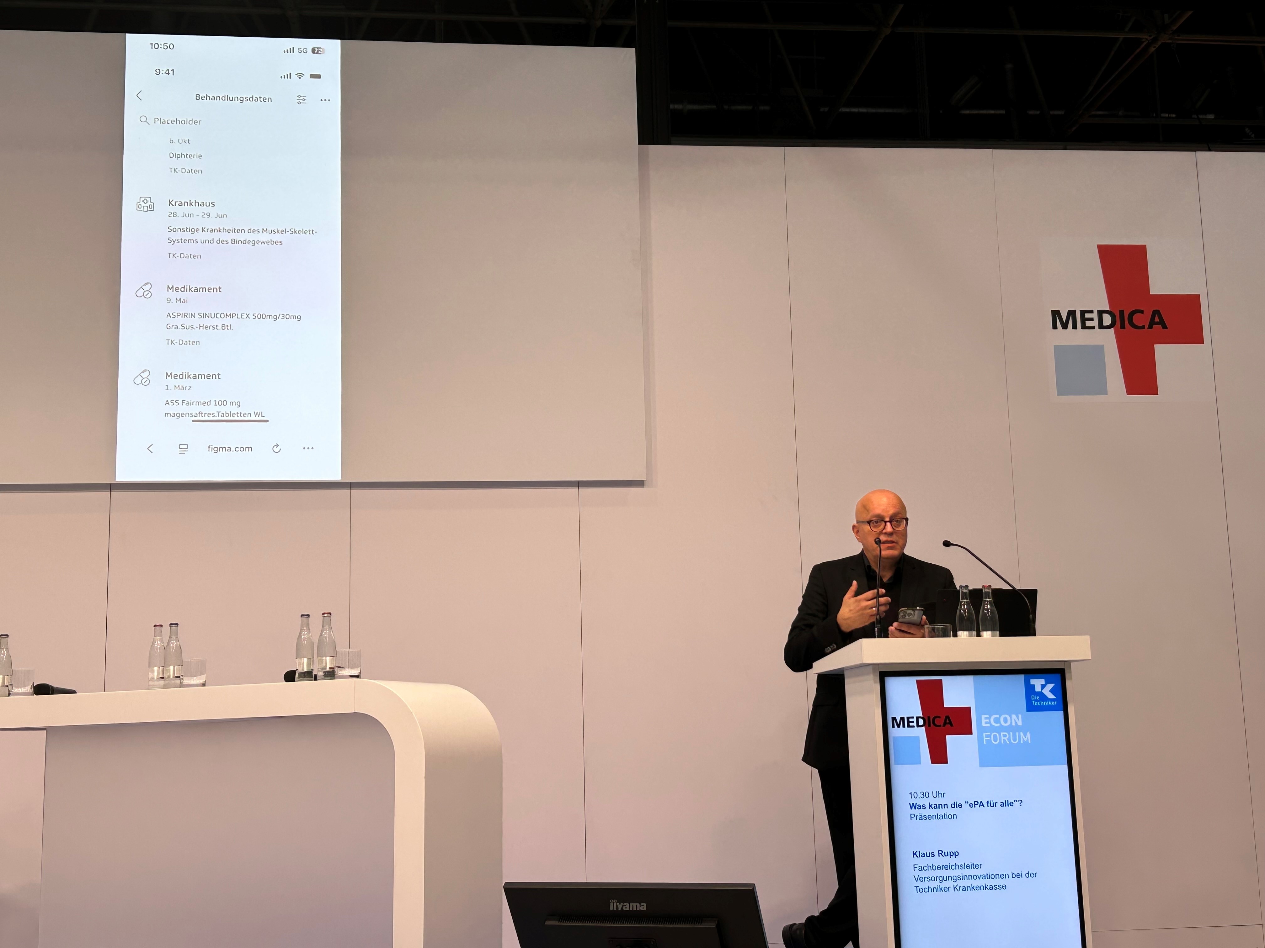 Klaus Rupp zeigt TK-Safe, die ePA der TK