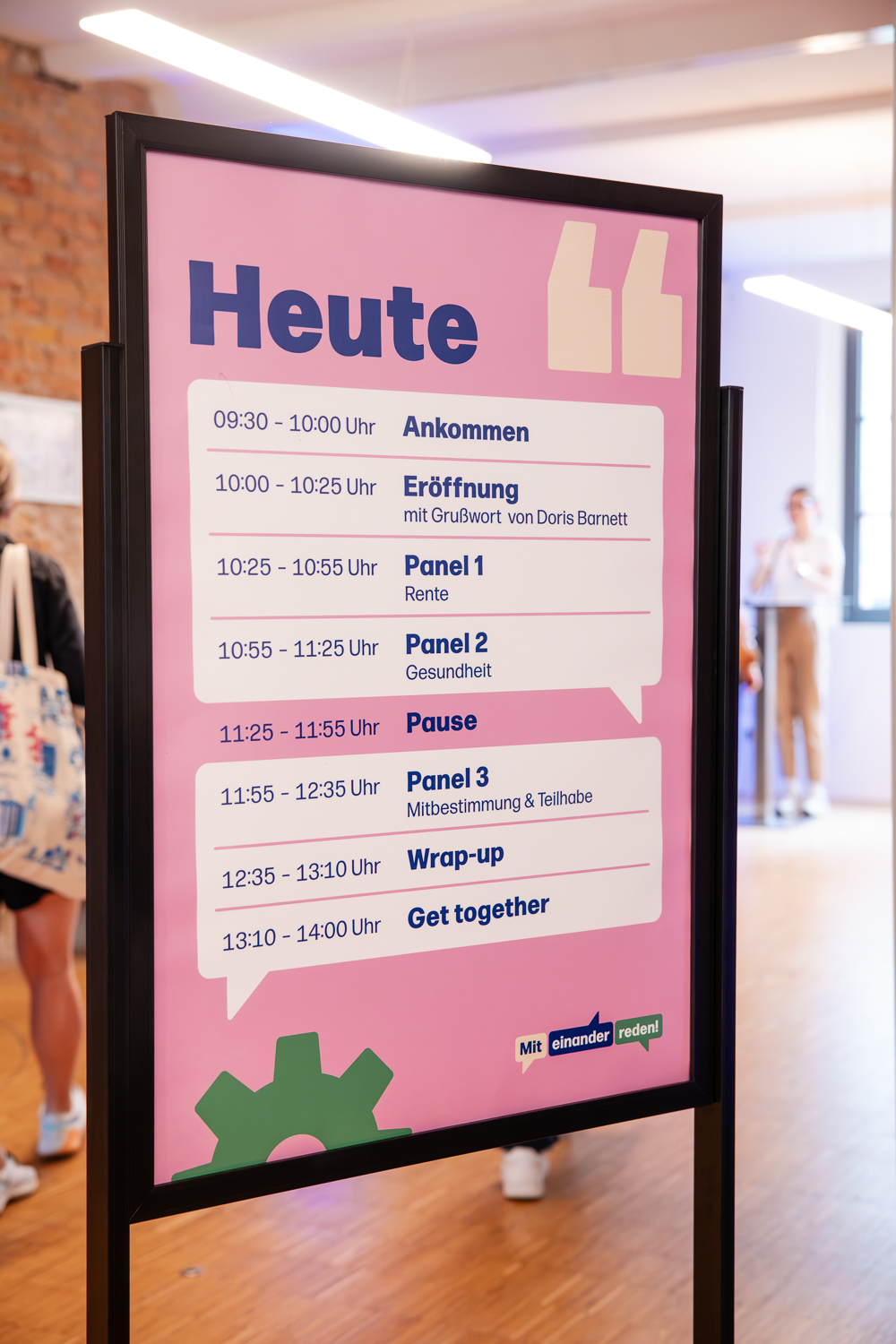 Die Agenda der Zukunfstwerkstatt. ©sympathiefilm/Kathrin Heller